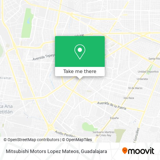Mitsubishi Motors Lopez Mateos map