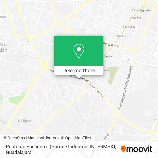 Punto de Encuentro (Parque Industrial INTERMEX) map