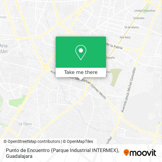 Mapa de Punto de Encuentro (Parque Industrial INTERMEX)