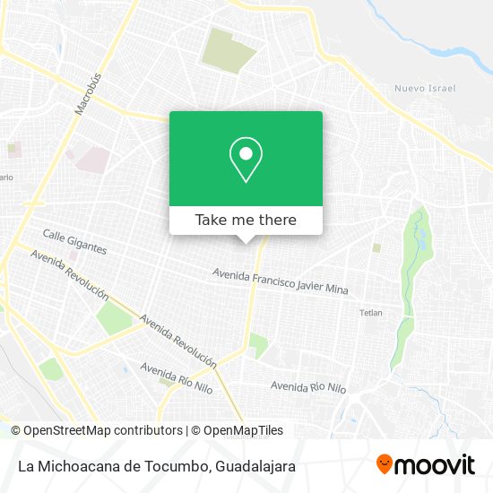 La Michoacana de Tocumbo map