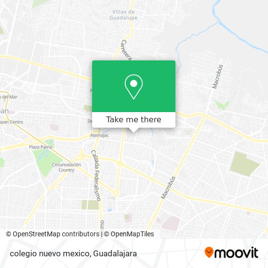 Mapa de colegio nuevo mexico
