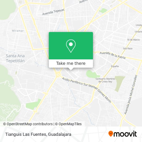 Mapa de Tianguis Las Fuentes