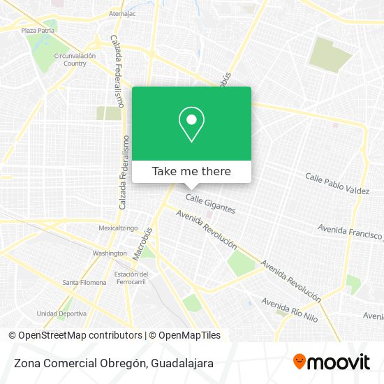 Zona Comercial Obregón map