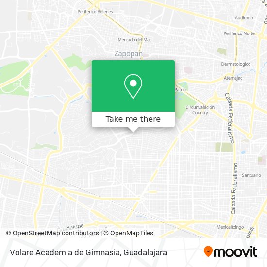 Mapa de Volaré Academia de Gimnasia