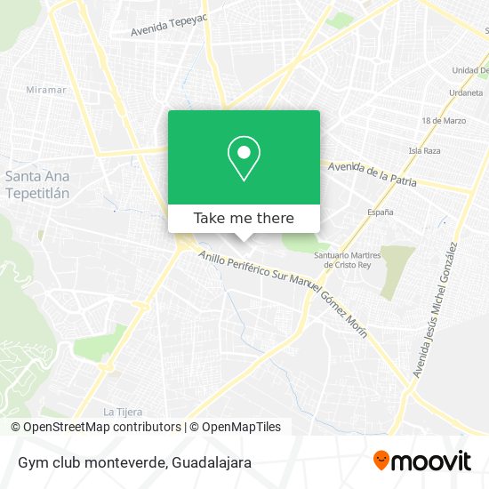 Gym club monteverde map