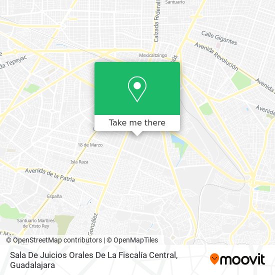 Mapa de Sala De Juicios Orales De La Fiscalía Central