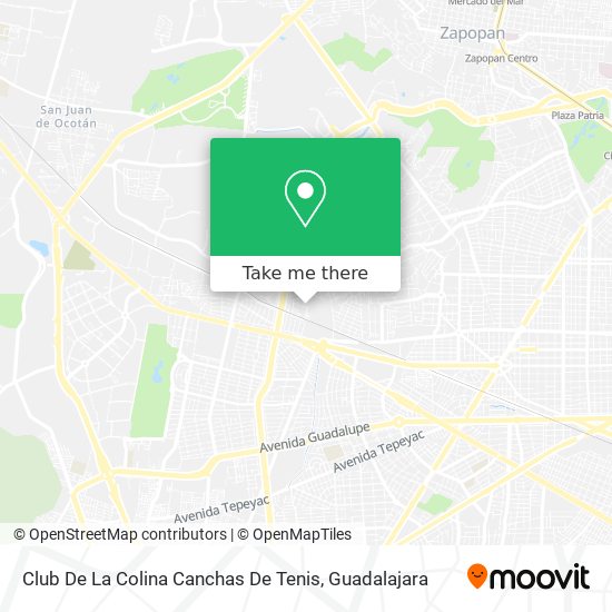 Club De La Colina Canchas De Tenis map