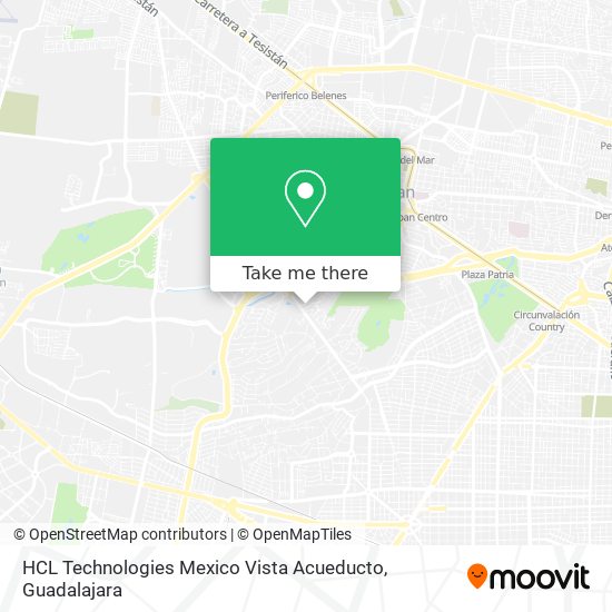 HCL Technologies Mexico Vista Acueducto map