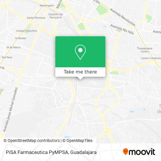 Mapa de PiSA Farmaceutica PyMPSA