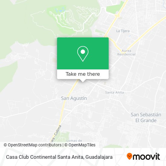 Casa Club Continental Santa Anita map