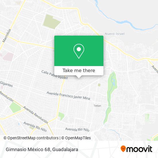 Mapa de Gimnasio México 68