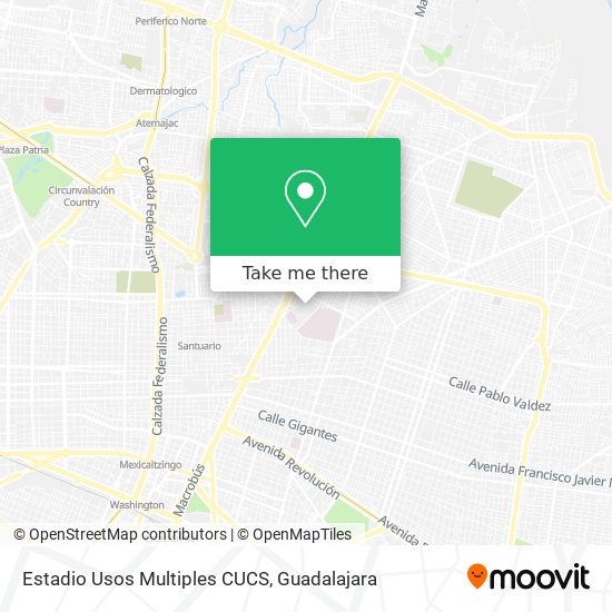 Estadio Usos Multiples CUCS map