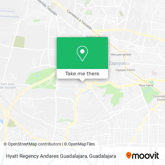 Hyatt Regency Andares Guadalajara map