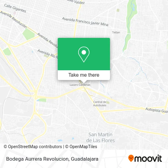 Mapa de Bodega Aurrera Revolucion