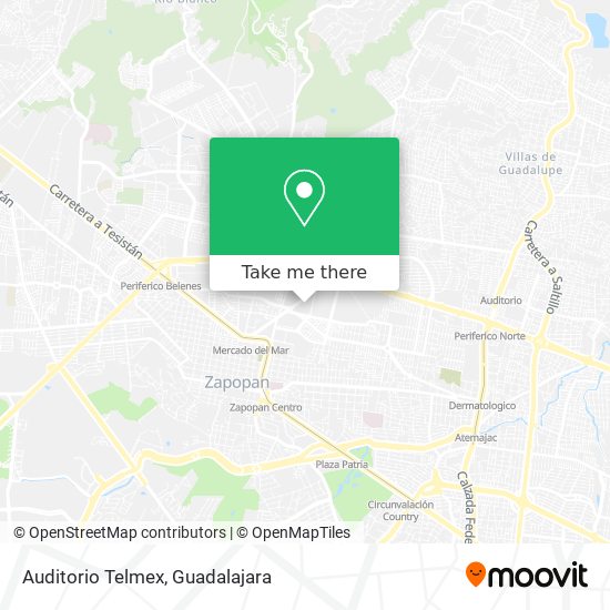 How to get to Auditorio Telmex in Zapopan by Bus or Train?