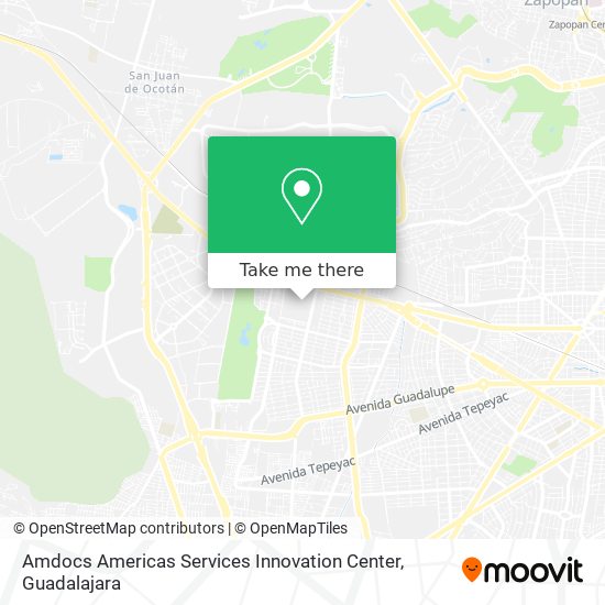 Mapa de Amdocs Americas Services Innovation Center