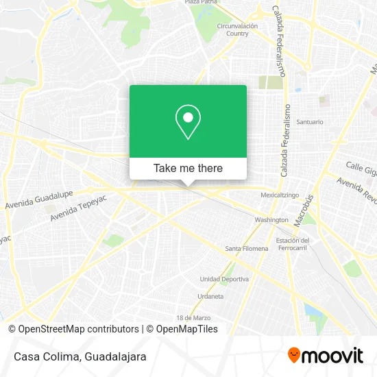 Casa Colima map
