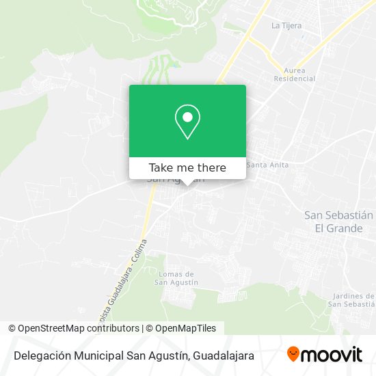 Mapa de Delegación Municipal San Agustín