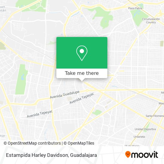 Estampida Harley Davidson map