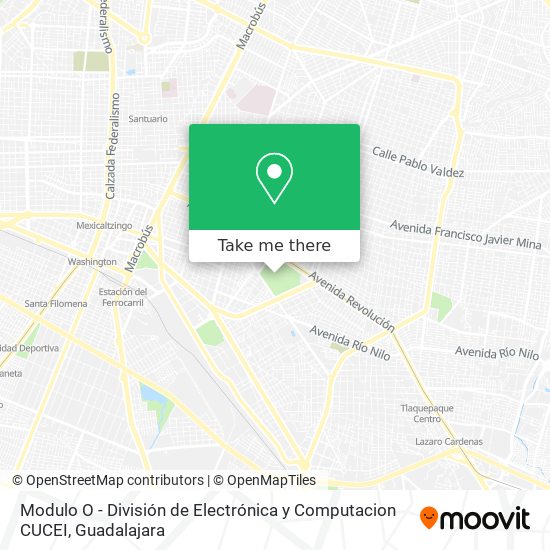 Modulo O - División de Electrónica y Computacion CUCEI map
