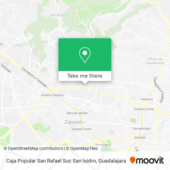Mapa de Caja Popular San Rafael Suc San Isidro