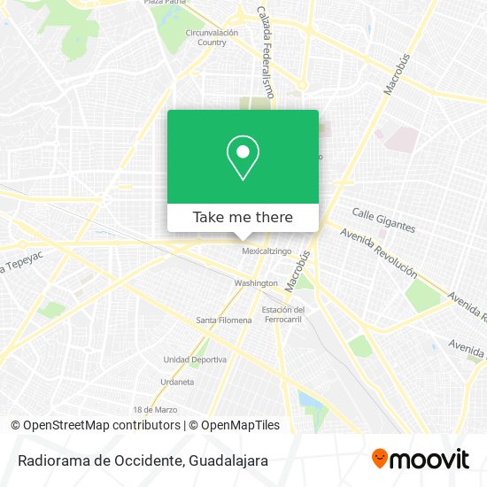Radiorama de Occidente map