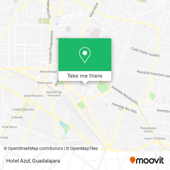 Mapa de Hotel Azul