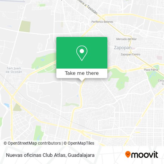 Nuevas oficinas Club Atlas map