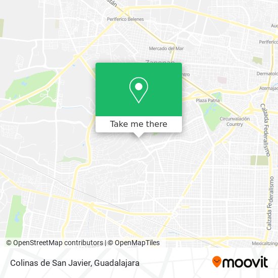 Colinas de San Javier map