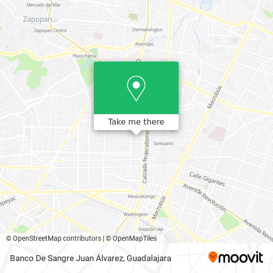 Mapa de Banco De Sangre Juan Álvarez