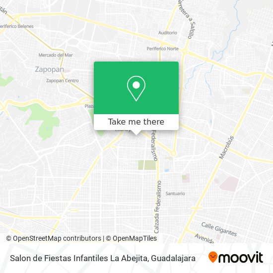 Mapa de Salon de Fiestas Infantiles  La Abejita