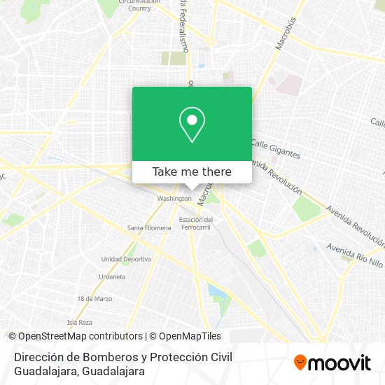 Dirección de Bomberos y Protección Civil Guadalajara map