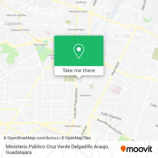 Mapa de Ministerio Público Cruz Verde Delgadillo Araujo