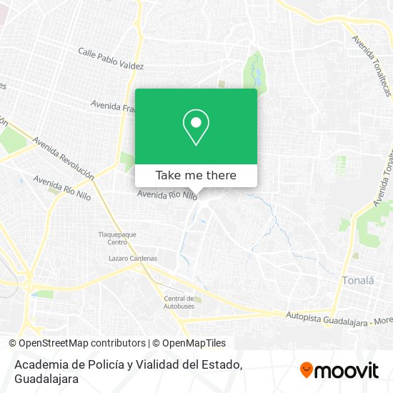 Mapa de Academia de Policía y Vialidad del Estado