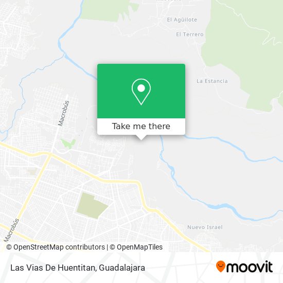 Las Vias De Huentitan map