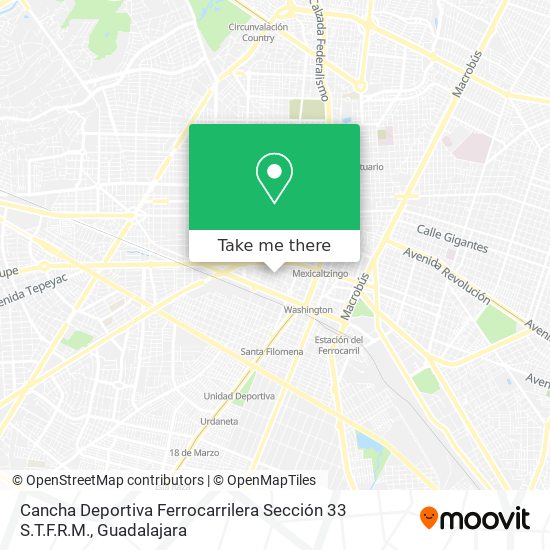 Cancha Deportiva Ferrocarrilera Sección 33 S.T.F.R.M. map