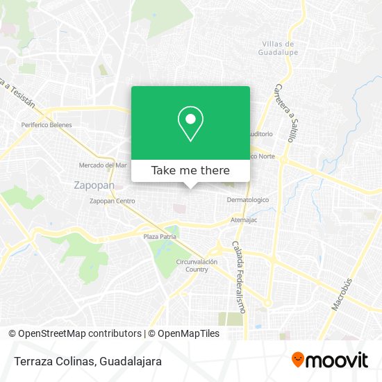Terraza Colinas map