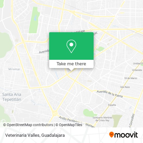 Veterinaria Valles map