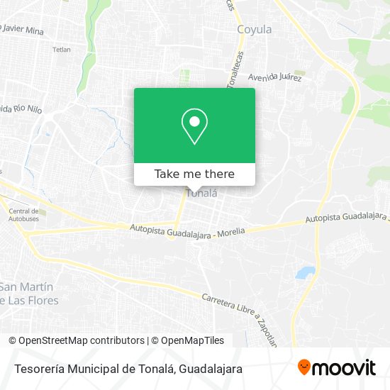 Tesorería Municipal de Tonalá map
