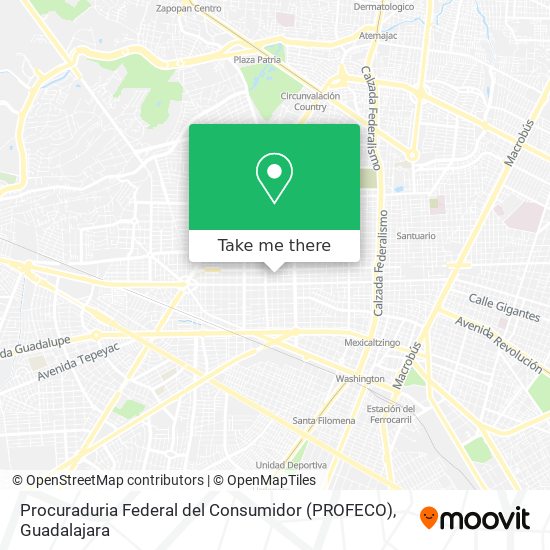 Procuraduria Federal del Consumidor (PROFECO) map