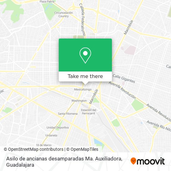 Mapa de Asilo de ancianas desamparadas Ma. Auxiliadora