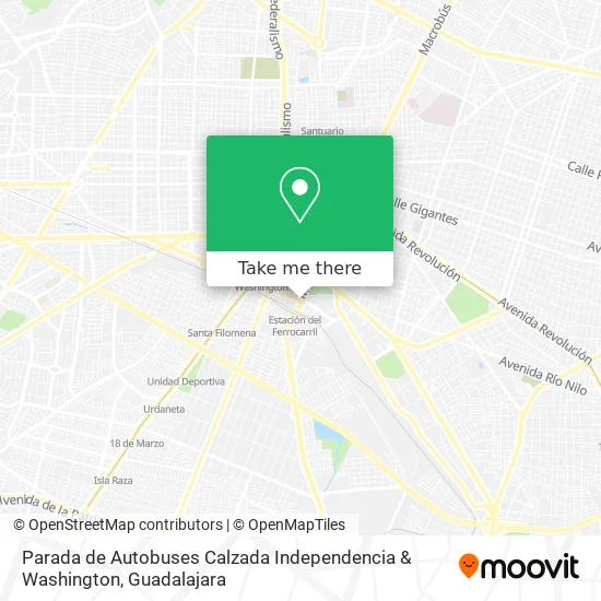 Parada de Autobuses Calzada Independencia & Washington map
