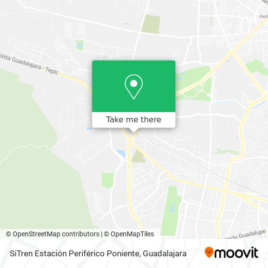 Mapa de SiTren Estación Periférico Poniente