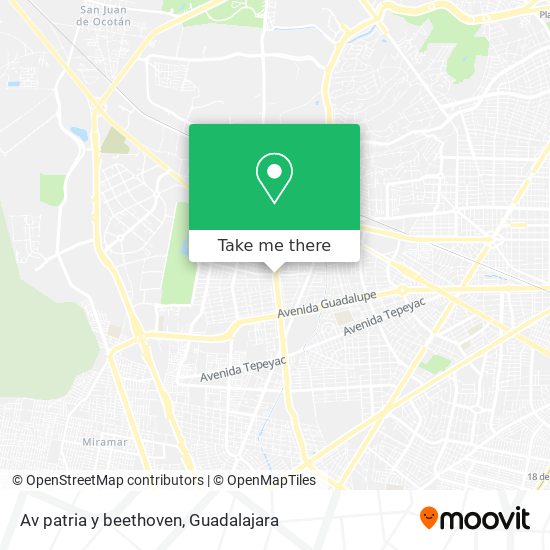 Av patria y beethoven map