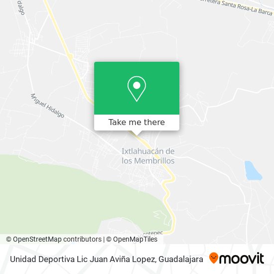 Mapa de Unidad Deportiva Lic Juan Aviña Lopez