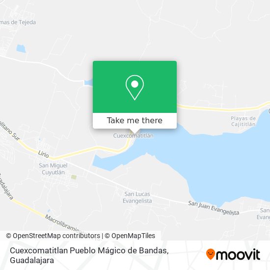 Mapa de Cuexcomatitlan Pueblo Mágico de Bandas