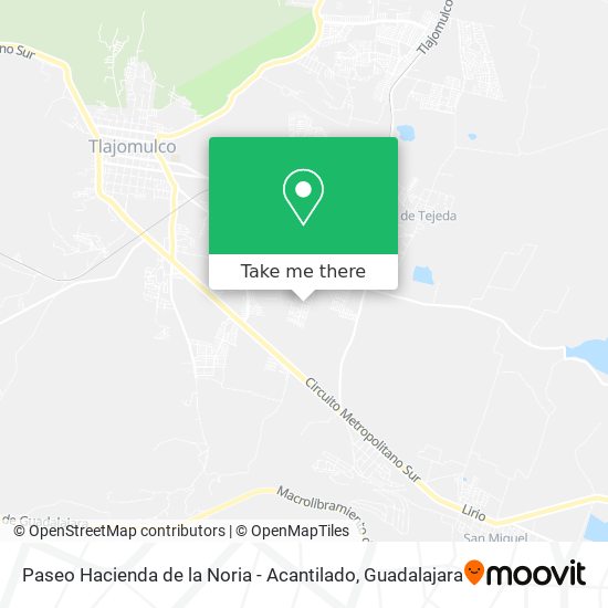 Paseo Hacienda de la Noria - Acantilado map