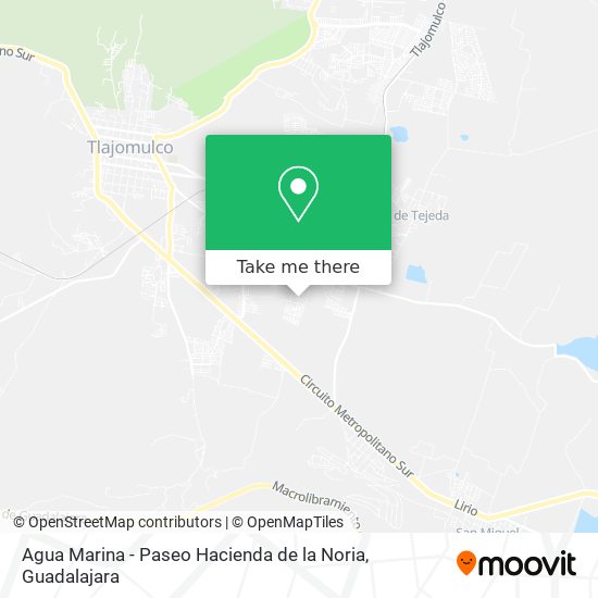 Mapa de Agua Marina - Paseo Hacienda de la Noria