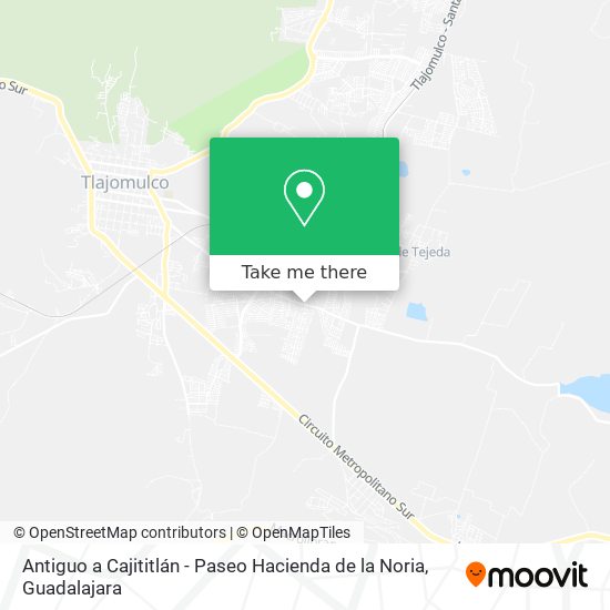 Antiguo a Cajititlán - Paseo Hacienda de la Noria map