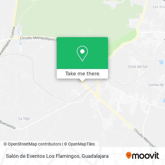 Mapa de Salón de Eventos Los Flamingos